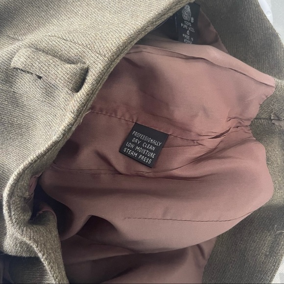 LINDA ALLARD ELLEN TRACY Dark Green Wool Pencil Skirt Business Casual Size 4 - Picture 6 of 6